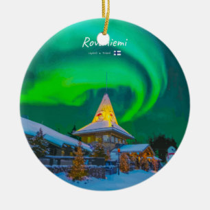 Rovaniemi, Finland - Magic Aurora  Ceramic Ornament