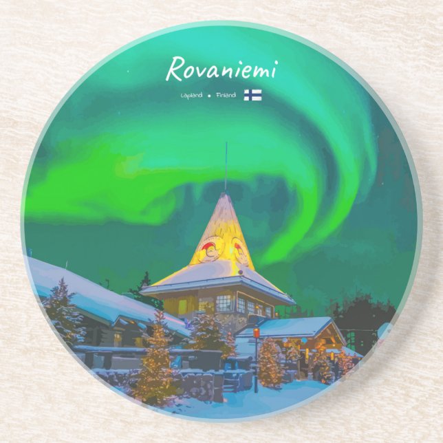 Rovaniemi, Finland - Magic Aurora Coaster (Front)