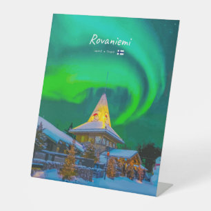Rovaniemi, Finland - Magic Aurora Pedestal Sign