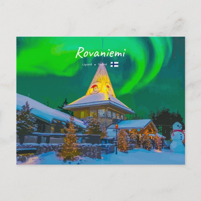 Rovaniemi, Finland - Magic Aurora  Postcard (Front)