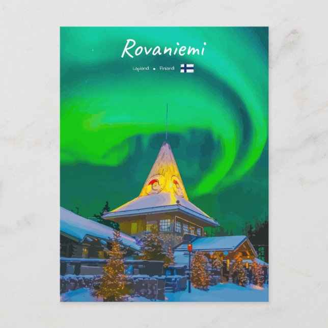 Rovaniemi, Finland - Magic Aurora  Postcard (Front)