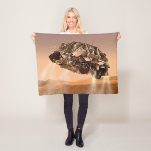 Rover & Descent Stage For Mars Science Laboratory Fleece Blanket