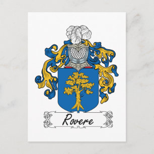 Rovere Family Crest Postcard