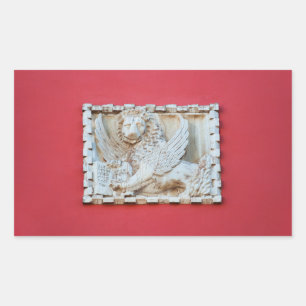 Rovinj Croatia Venetian winged lion plaque archite Sticker