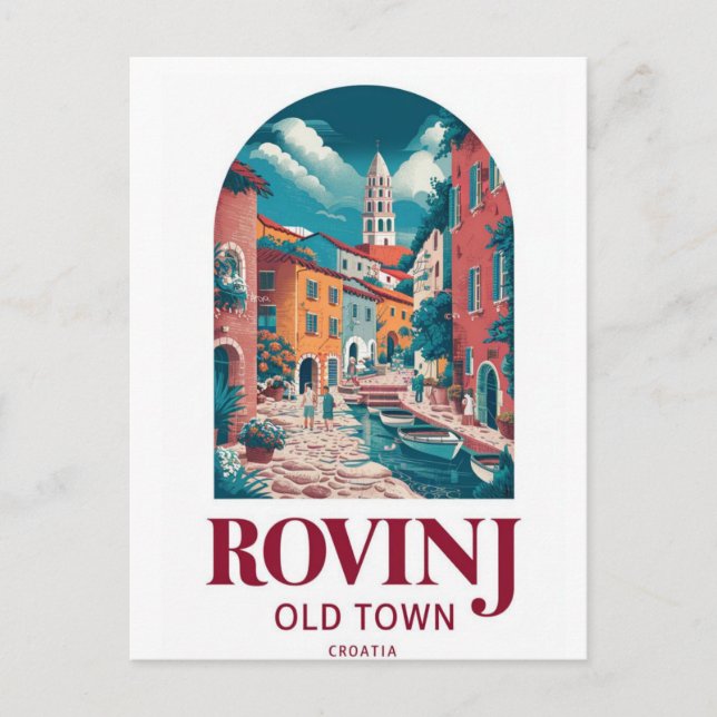Rovinj, Croatie - Carte postale Beauté Côtière (Devant)