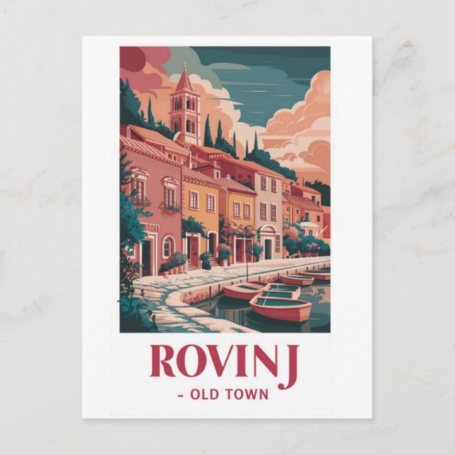 Rovinj, Croatie - Carte postale Beauté Côtière : C (Devant)