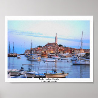 Rovinj Harbour, Croatia Poster