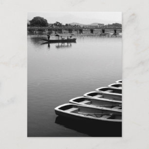 Row Boats: Arashiyama, Kyoto, Japan Postcard