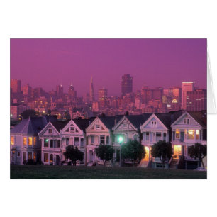 Row houses at sunset in San Francisco,