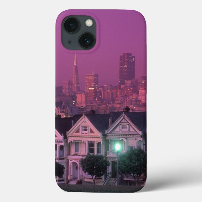 Row houses at sunset in San Francisco, Case-Mate iPhone Case (Back)