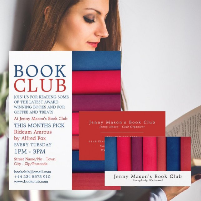 Row of Books, Book Club Advertising Flyer (Creator Uploaded)