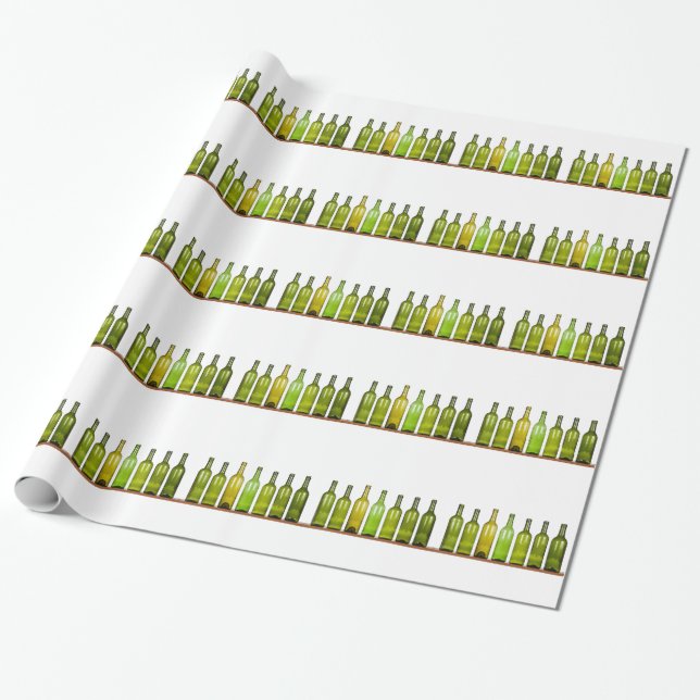 Row of bottles wrapping paper (Unrolled)