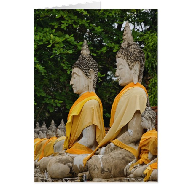 Row of Buddha statues, Wat Yai Chaya Mongkol (Front)
