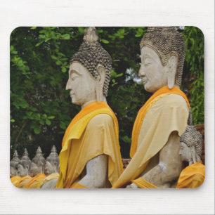 Row of Buddha statues, Wat Yai Chaya Mongkol Mouse Pad