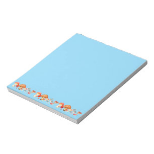 Row of Cute Mushroom Fungi Lover Mycology Notepad