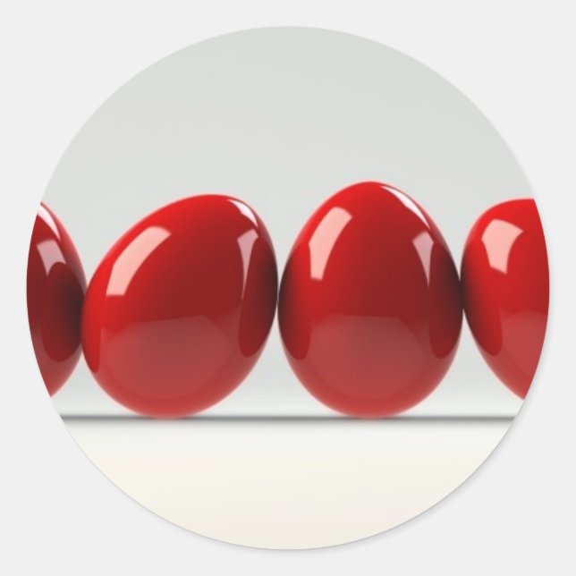 row of eggs classic round sticker (Front)