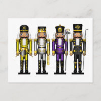 Row of Five Non-Binary Pride Flag Nutcrackers