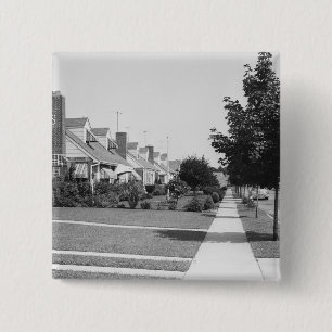 Row of Houses 2 Inch Square Button