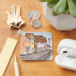 Row Of Houses Keychain