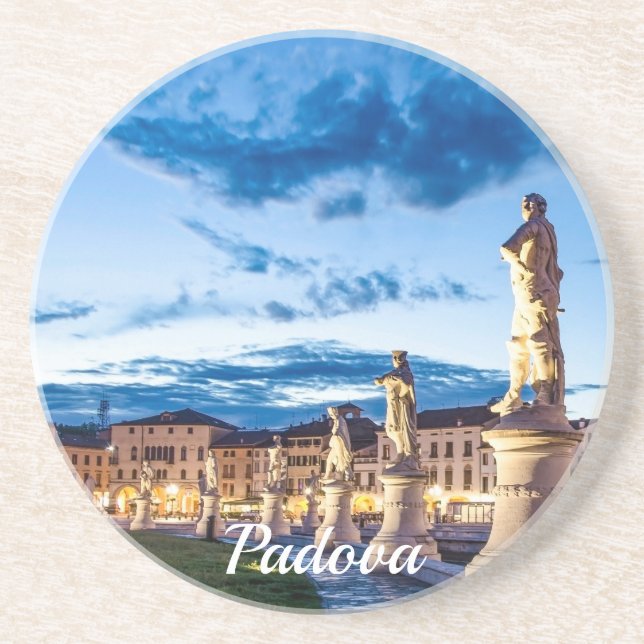Row of illuminated statues in Padova Coaster (Front)