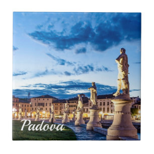 Row of illuminated statues in Padova Tile