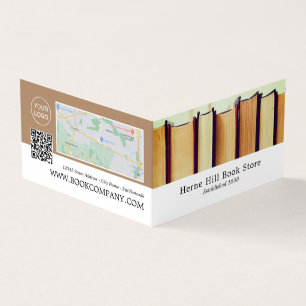 Row of Old Books, Book Store Detailed Loyalty Business Card