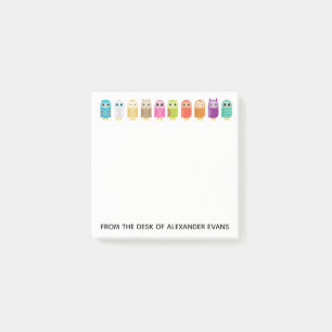 Row of Owls Post-it Notes