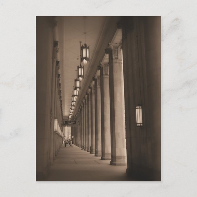 Row of Pillars - Civic Opera House - Chicago Postcard (Front)