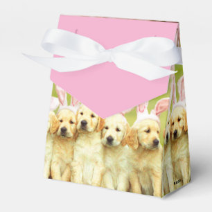 Row of Puppy Bunnies Favor Box