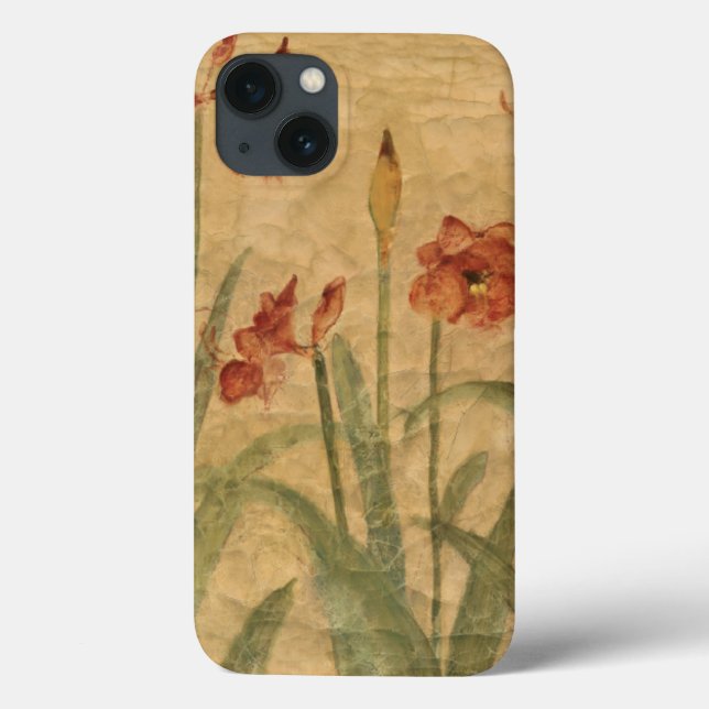 Row of Red Amaryllis Case-Mate iPhone Case (Back)