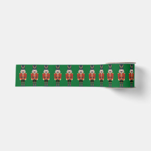 Row of Red Christmas Nutcrackers Grosgrain Ribbon