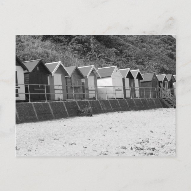 "Row of Seaside Beach Huts" Postcard (Front)