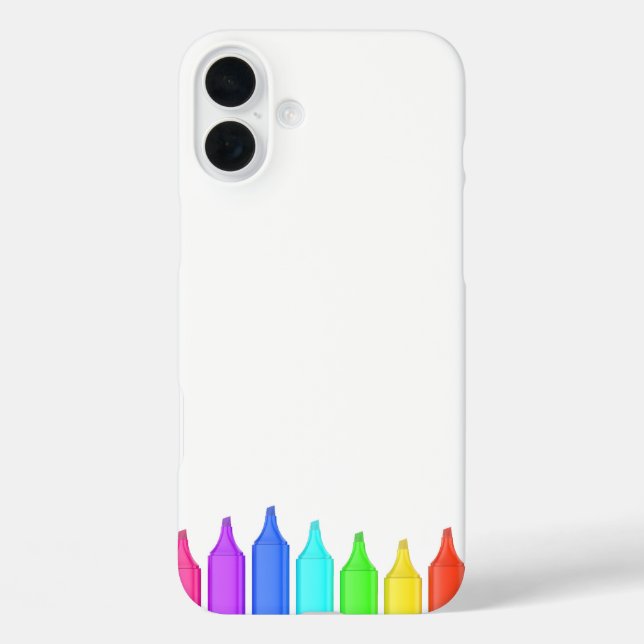 Row of seven markers in different colours Case-Mate iPhone case (Back)