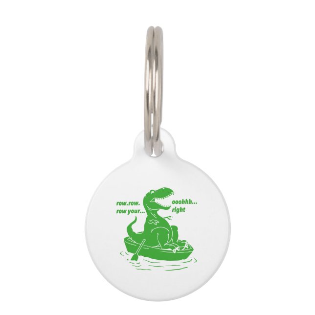 Row row row  - Choose background colour Pet Tag (Front)