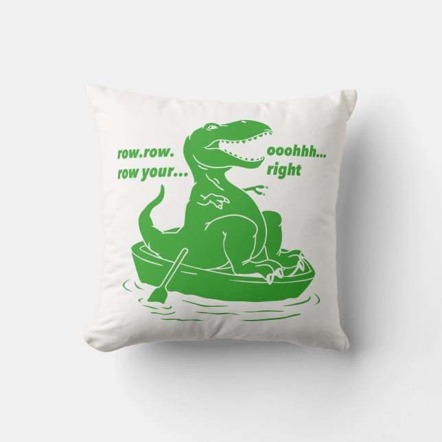 Row row row  - Choose background colour Throw Pillow (Front)