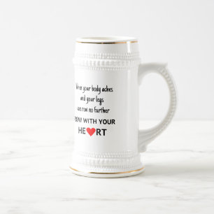 Row with your heart beer stein