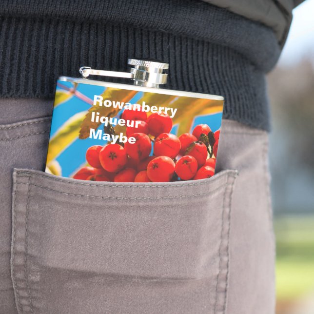 Rowan-berry funny customizable hip flask (In Situ)