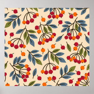 Rowan Branches: Textile Vintage Charm Poster