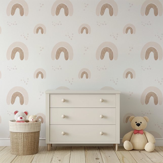 ROWAN Cute Unique Girl Pink Boho Rainbow Nursery Wallpaper (Creator Uploaded)