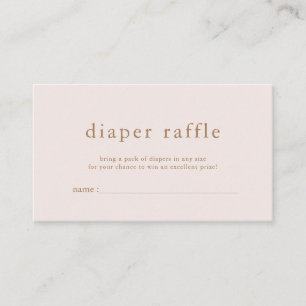 ROWAN Pink Gold Diaper Raffle Card