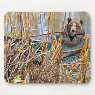 Rowboat Bear Mouse Pad