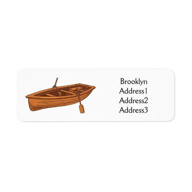 Rowboat cartoon illustration (Front)