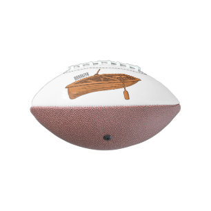Rowboat cartoon illustration football