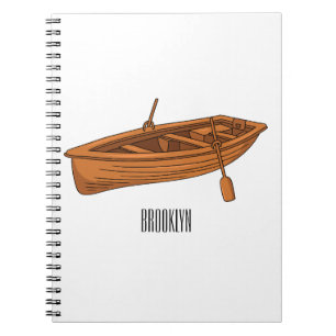 Rowboat cartoon illustration notebook
