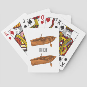 Rowboat cartoon illustration playing cards