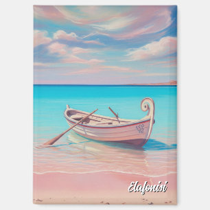 Rowboat Elafonisi Elafonissi Crete Greece Travel Magnet