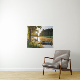 Rowboat Moored at Lake Tapestry
