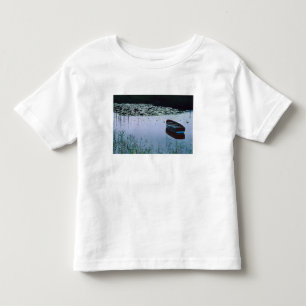 Rowboat on small lake surrounded by water toddler t-shirt