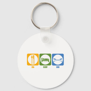 RowChick Eat Sleep Row Keychain