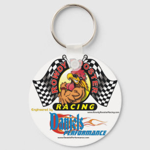 Rowdy Rooster Racing Keychain